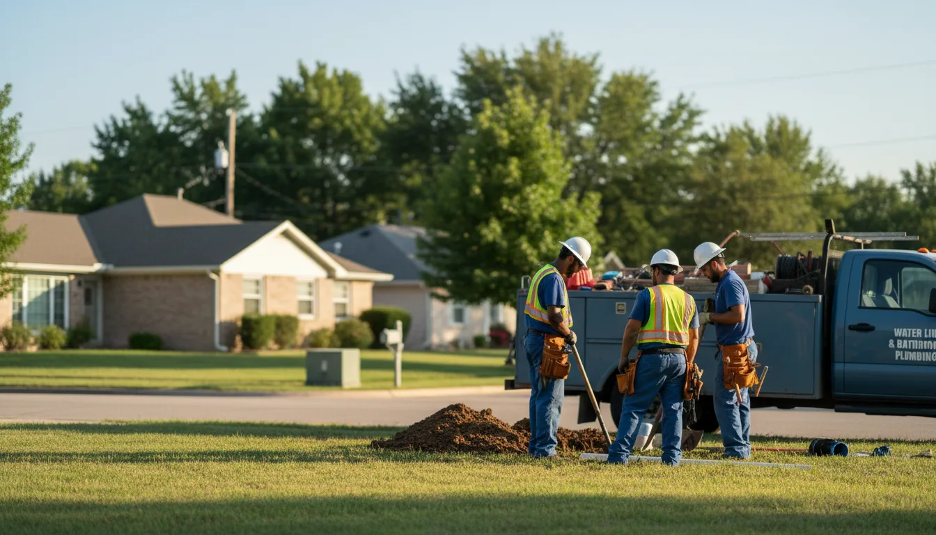 Residential water line and bathroom plumbing service in Hopkins, MI